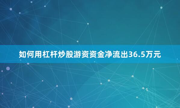 如何用杠杆炒股游资资金净流出36.5万元